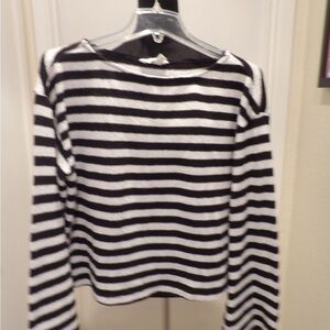 H & M Black and White Stripped Sweater